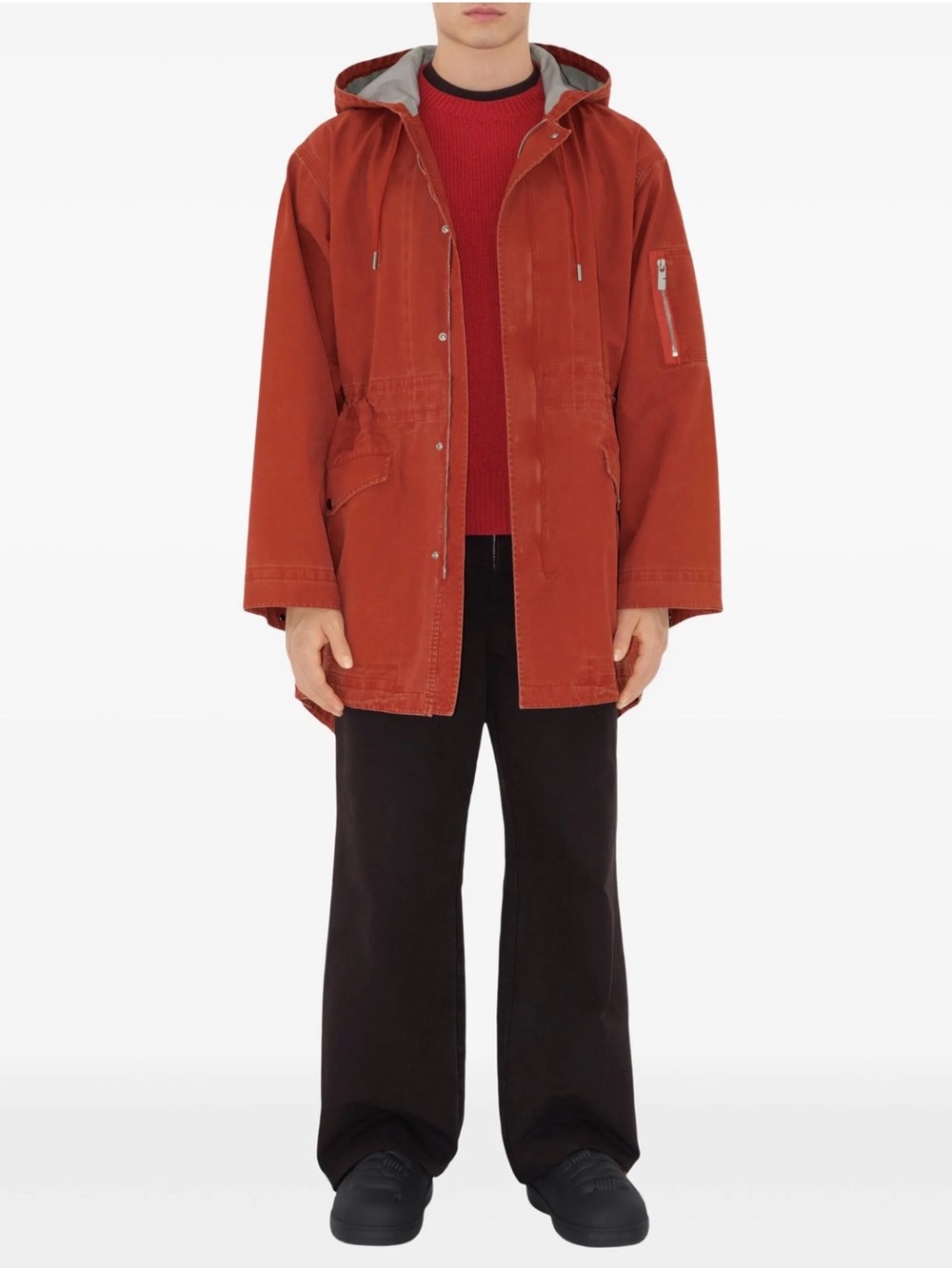 Burberry Bonded Cotton Parka in Rust - Men, Nylon, Technical. Sz M w tags EUC